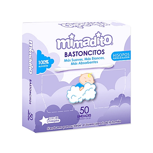 HISOPO ALGODON MIMADITO 50UND