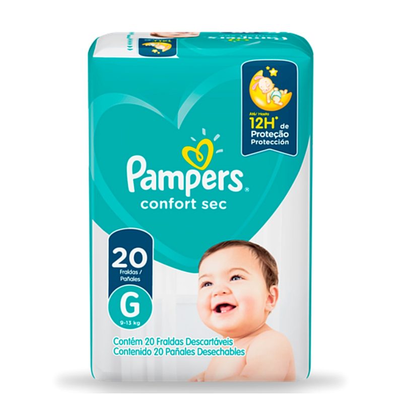 PAÑAL PAMPERS CONFORT SEC G 20UND