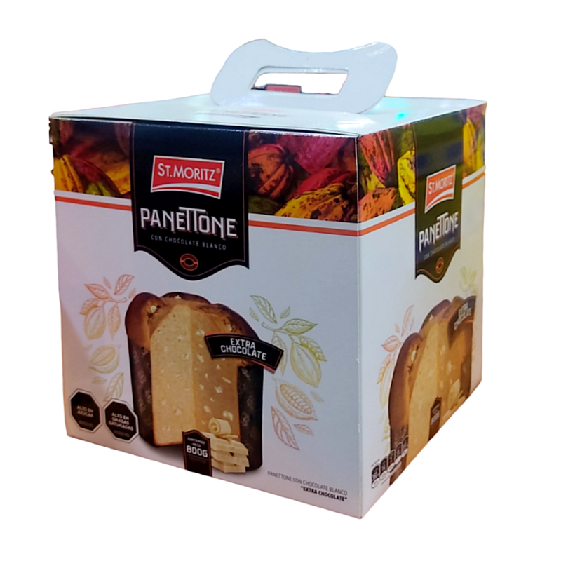PANETTONE CON CHOCOLATE BLANCO ST MORITZ 800GR