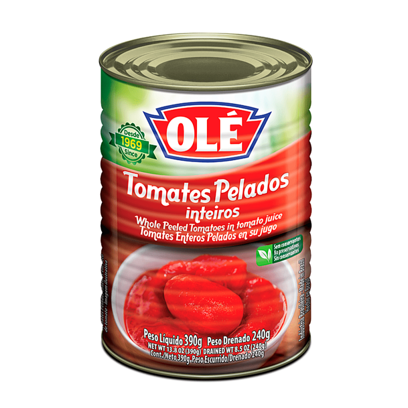 TOMATE PELADO ENTERO OLE 390GR