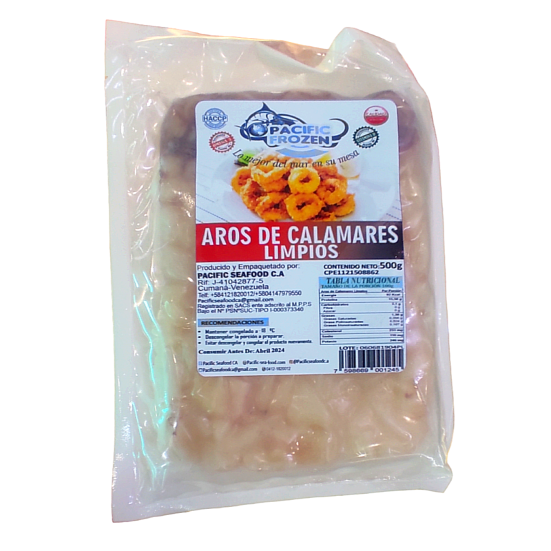 AROS DE CALAMARES LIMPIOS PACIFIC 500GR