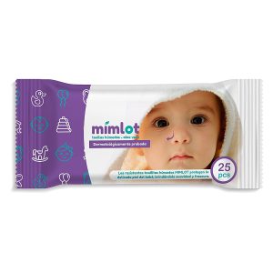 TOALLAS HUMEDAS MIMLOT MORADA ALOE VERA 25PCS