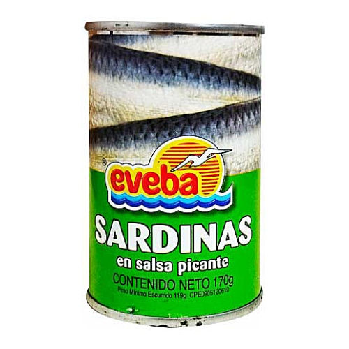 SARDINA EVEBA EN SALSA PICANTE 170GR