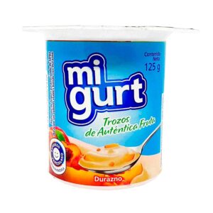 YOGURT MIGURT FRUTA DURAZNO 125GR