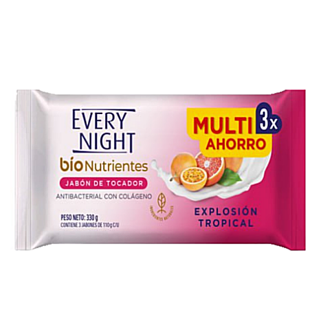 JABON EVERY NIGHT EXPLOSION TROPICAL 3PACK X 110GR