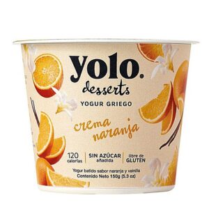 YOGURT GRIEGO CREMA NARANJA YOLO 150GR