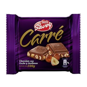 CHOCOLATE CARRE AVELLANAS SAVOY 100GR