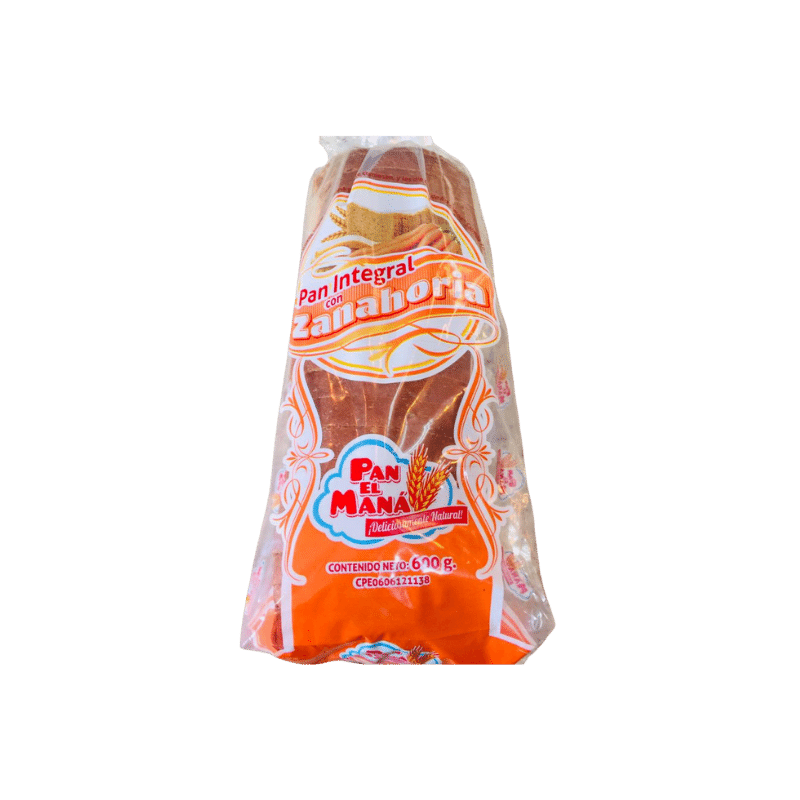 PAN INTEGRAL CON ZANAHORIA EL MANA 600GR
