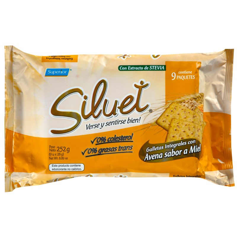 GALLETA SILUET INTEGRAL CON AVENA Y MIEL 252GR