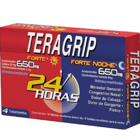 TERAGRIP FORTE 24H x 10TABLETAS DIA + 4 NOCHE
