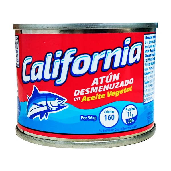 ATUN CALIFORNIA DESMENUZADO EN ACEITE VEGETAL 140GR
