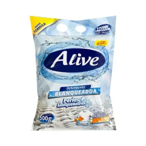 DETERGENTE EN POLVO ALIVE BLANQUADOR 500GR