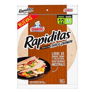 TORTILLAS RAPIDITAS CHIA Y QUINOA BIMBO 330GR