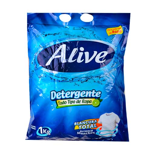 DETERGENTE EN POLVO ALIVE TODO TIPO DE ROPA 1KG