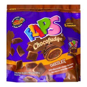 FLIPS DE CHOCOLATE FUDGE 300GR 6UNID