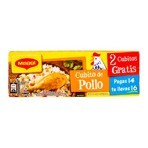 CUBITO DE POLLO MAGGI 16UNID