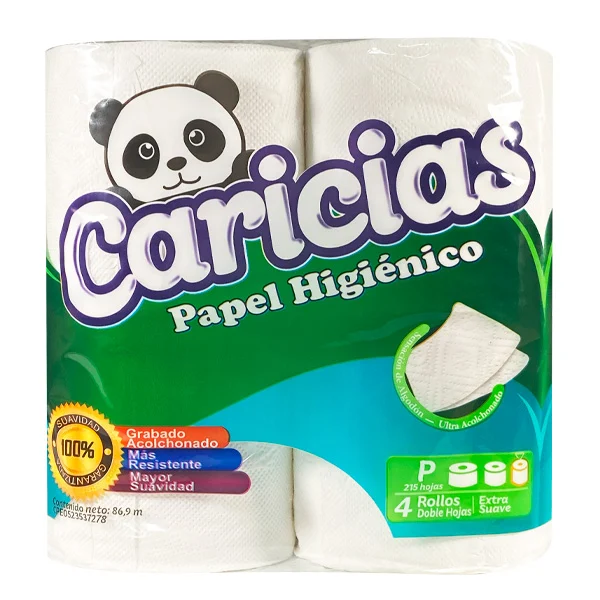 PAPEL HIGUIENICO CARICIAS 4R 215HOJAS