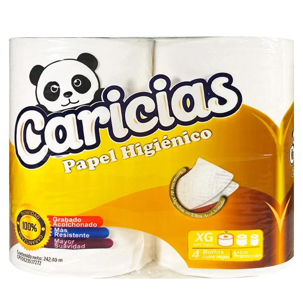 PAPEL HIGUIENICO CARICIAS XG 4R 600HOJAS