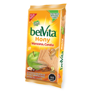 GALLETA BELVITA HONY BRAN MANZANA Y CANELA 9UND