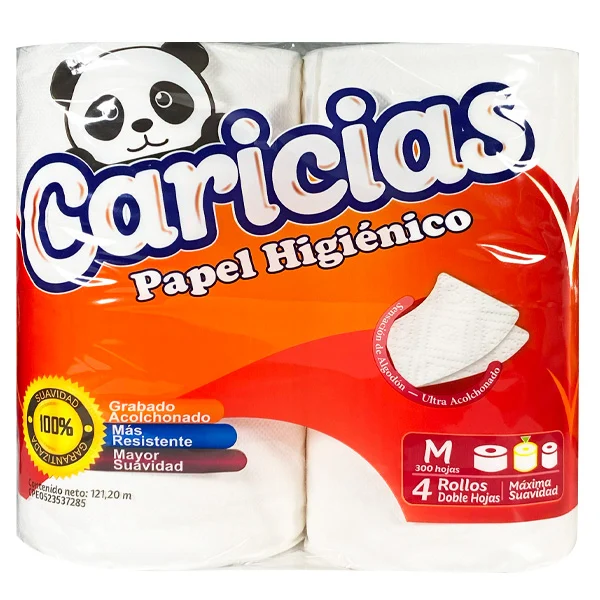 PAPEL HIGUIENICO CARICIAS 4R 300HOJAS